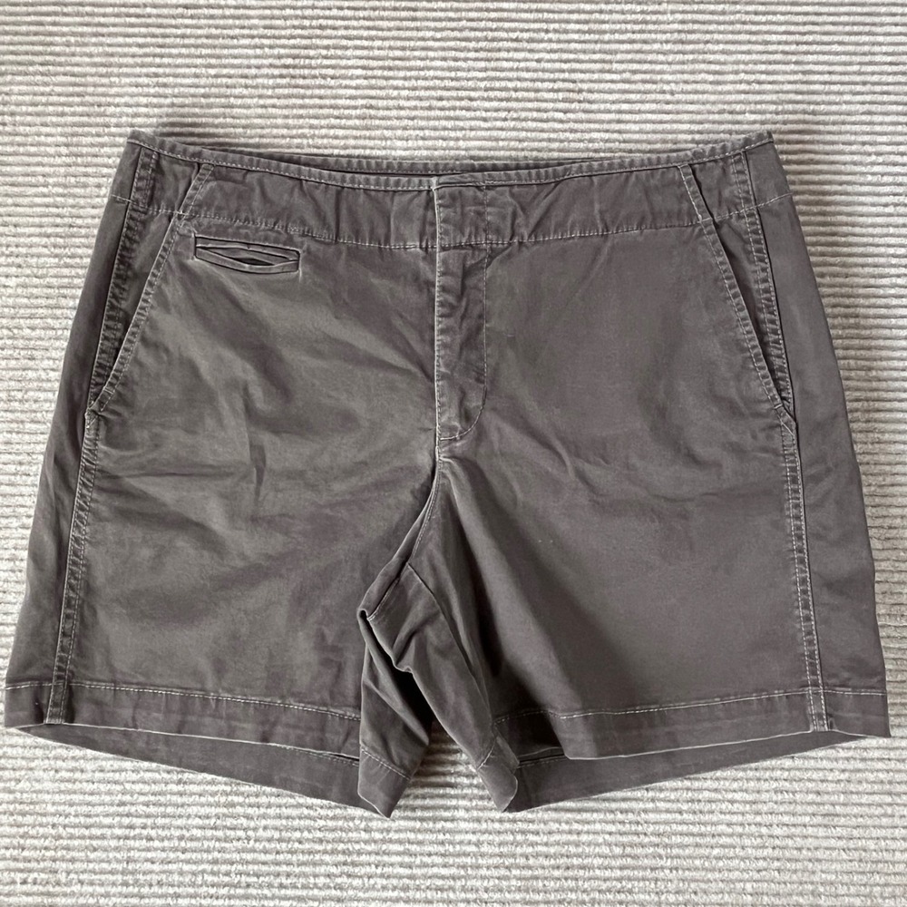 Bandolino Blu Silvia Shorts Womens 10 Brown Cotton Stretch Utility Mid Rise 4.5"